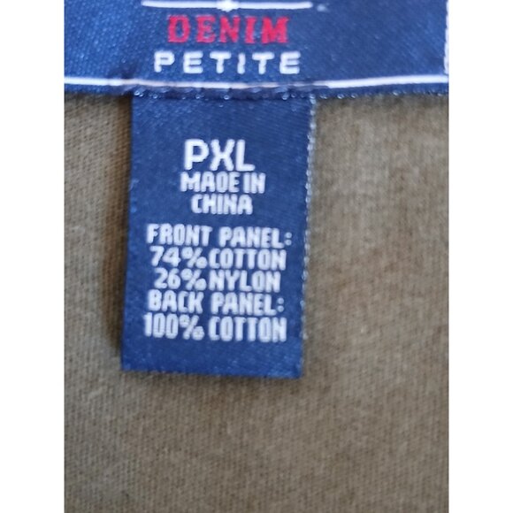 Chaps Denim Petite PXL  Blouse Womens Lace VNeck Sleeveless Lined Summer Spring - Picture 13 of 13